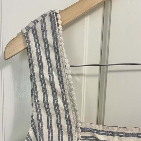 Marine Layer Stella Stripe Top Blouse Size XL Hemp Tencel Summer Lightweight - Picture 6 of 12